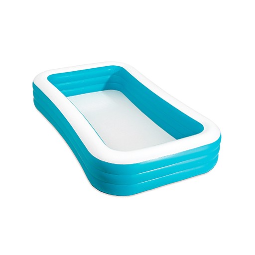 Intime Rectangular Family Inflatable Portable Swimming Pool - Blue 120 inch