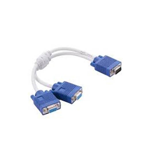 Sintech Blue/White 1 In 2OUT VGA Splitter Cable
