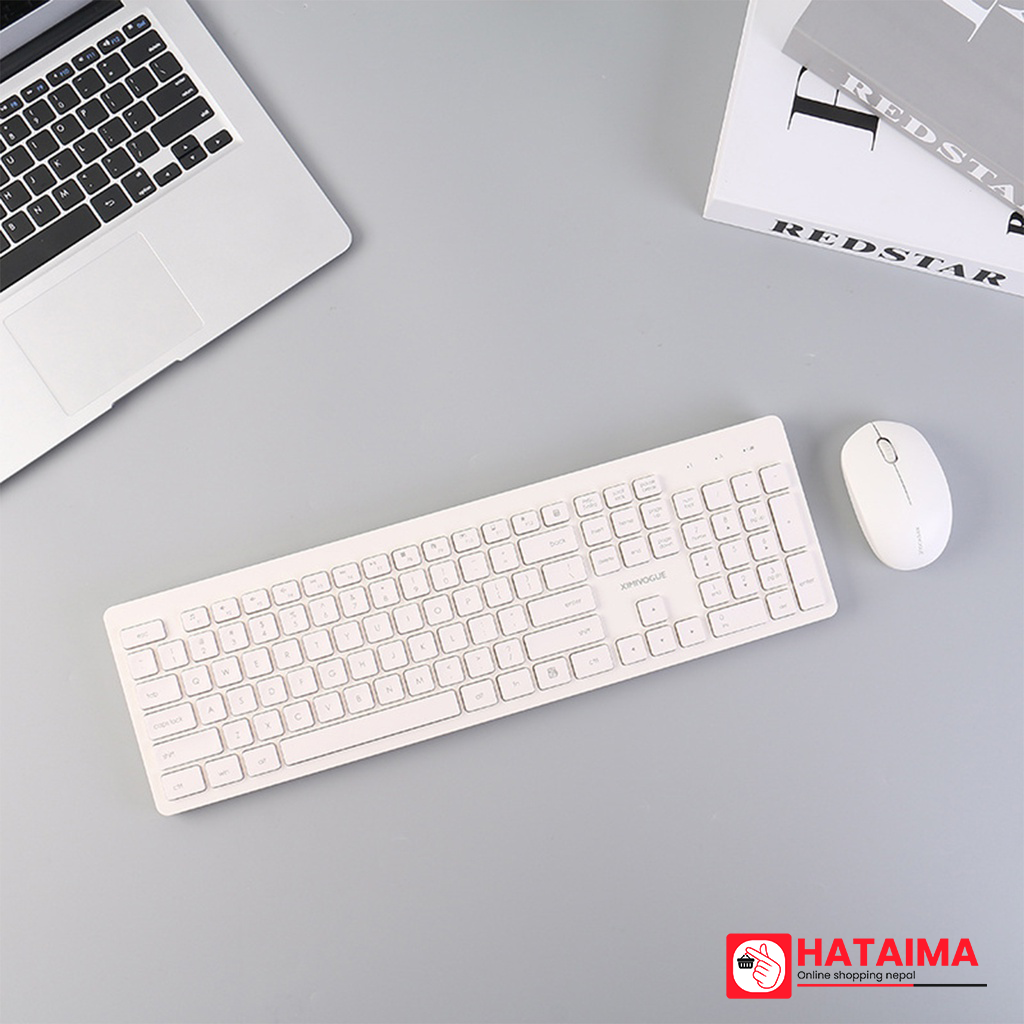 Wireless Mouse Keyboard Set IK7300 (White)