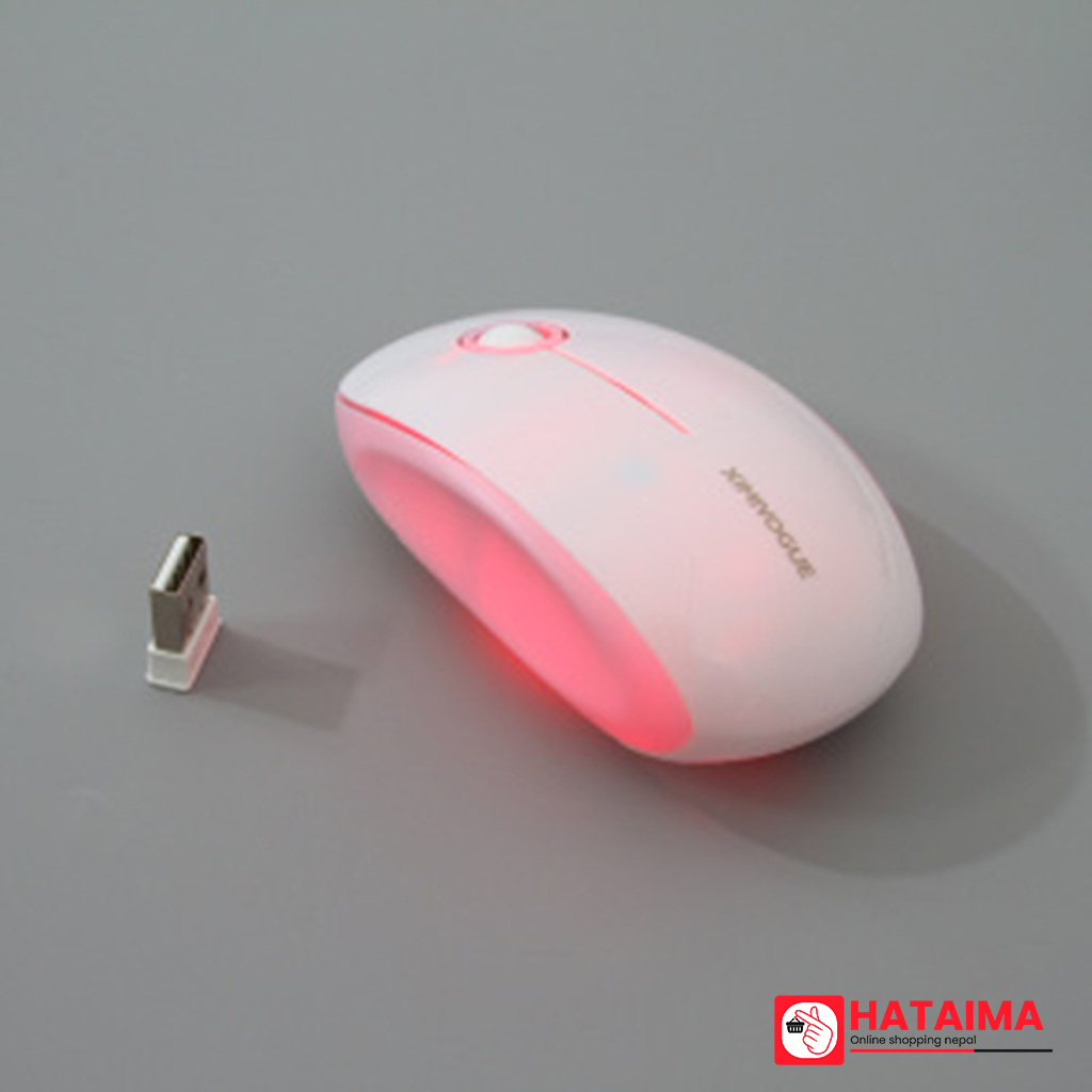 Stylish Wireless Mouse V6 (Light Pink)