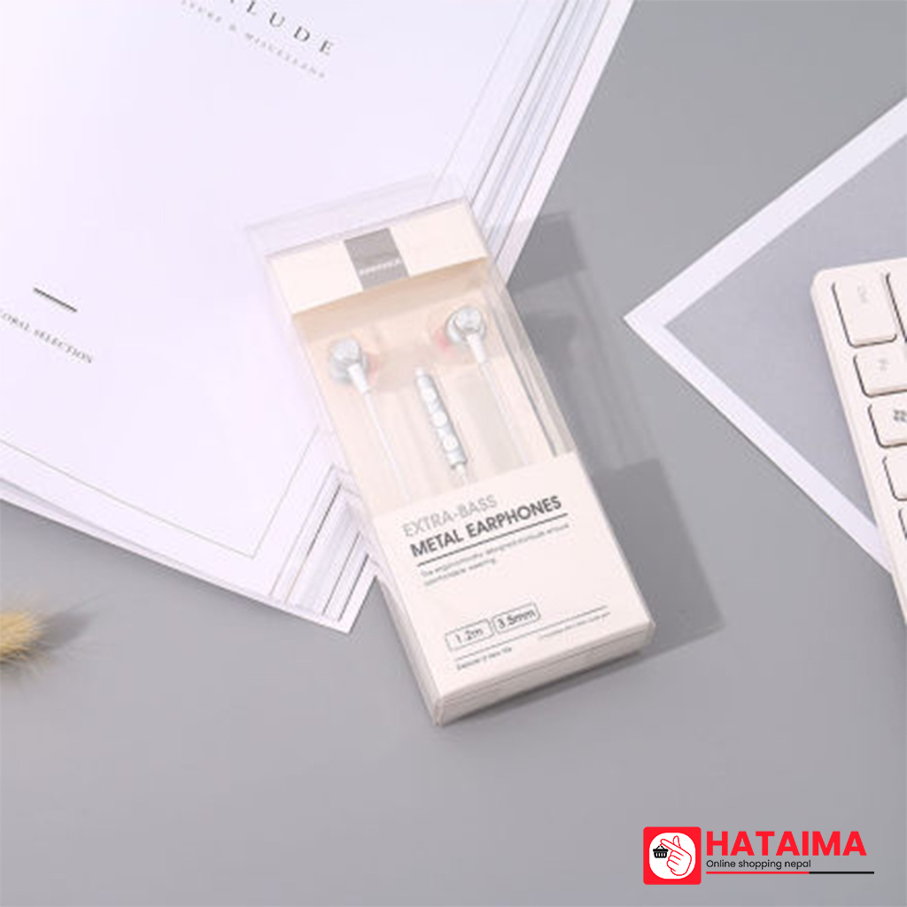 Extra-Bass Metal Earphones (Silver)