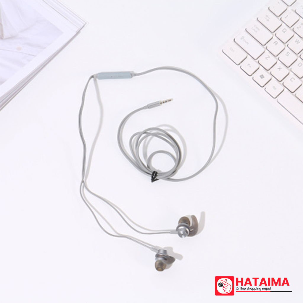 Sport Style Metal Earphones (Grayish Gold)
